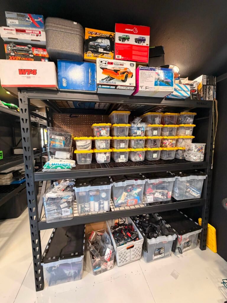 Ruthless RC Shop Inventory – Parts Storage Wall
